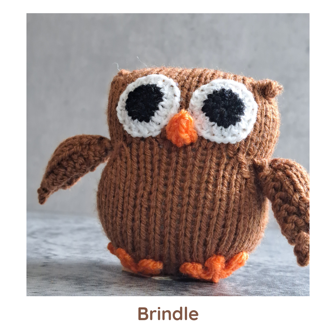 Handknit Owl Toy - Neutrals