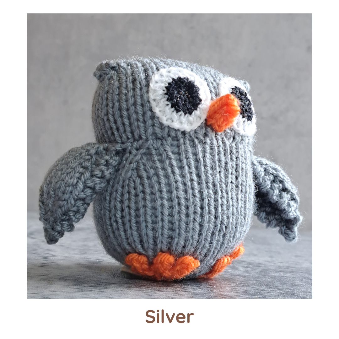 Handknit Owl Toy - Neutrals