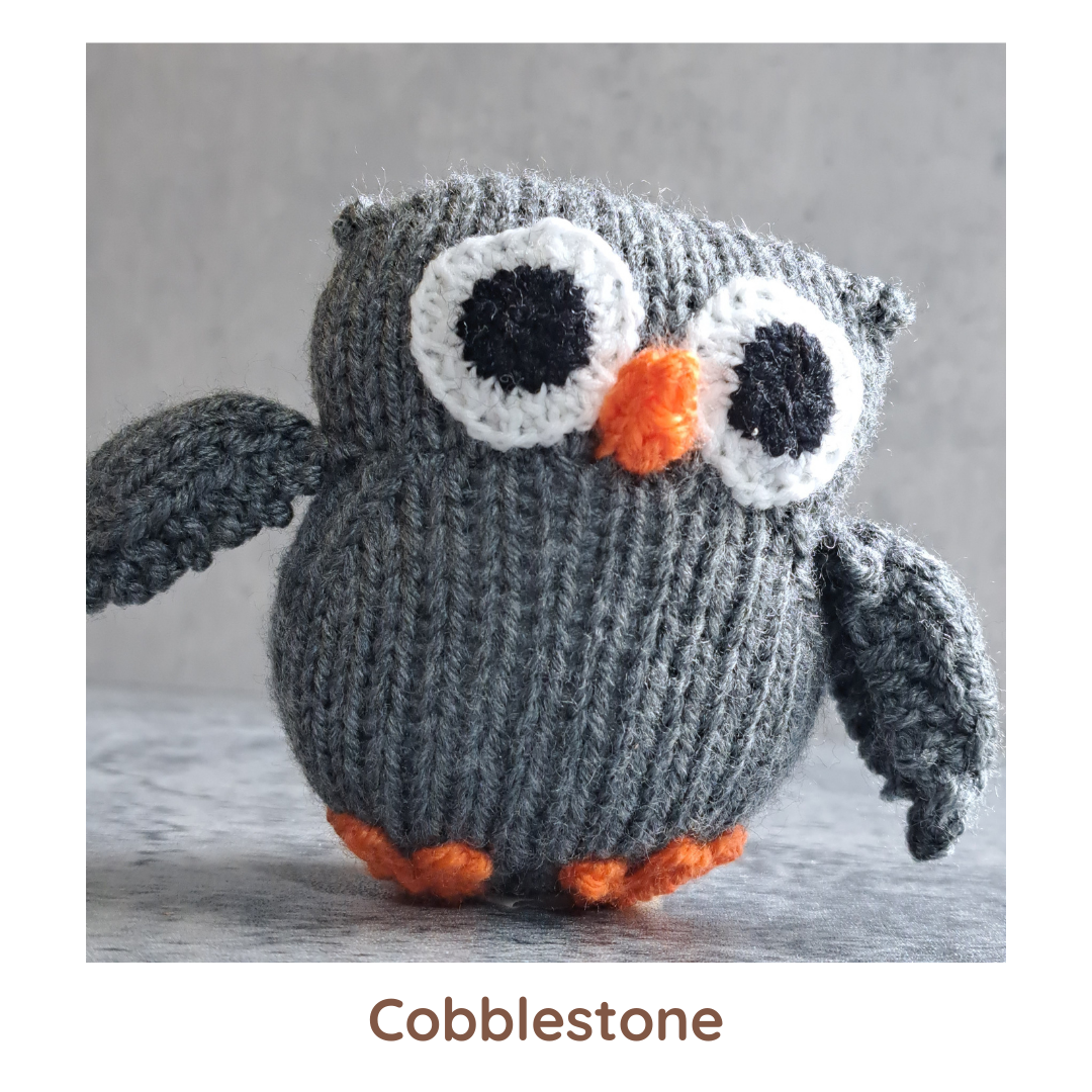 Handknit Owl Toy - Neutrals