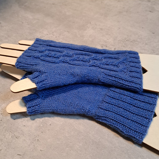 Handknit Fingerless Gloves/Hand Warmers, size medium (23-11)