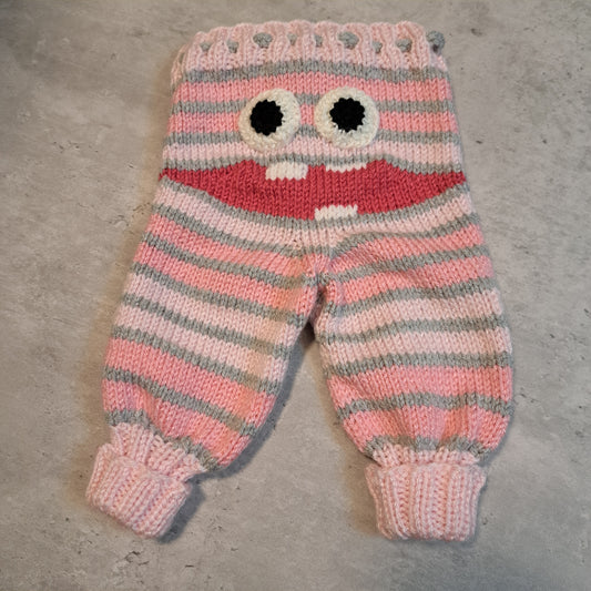 Handknit Monster Pants - 0-3 months size (22-02)