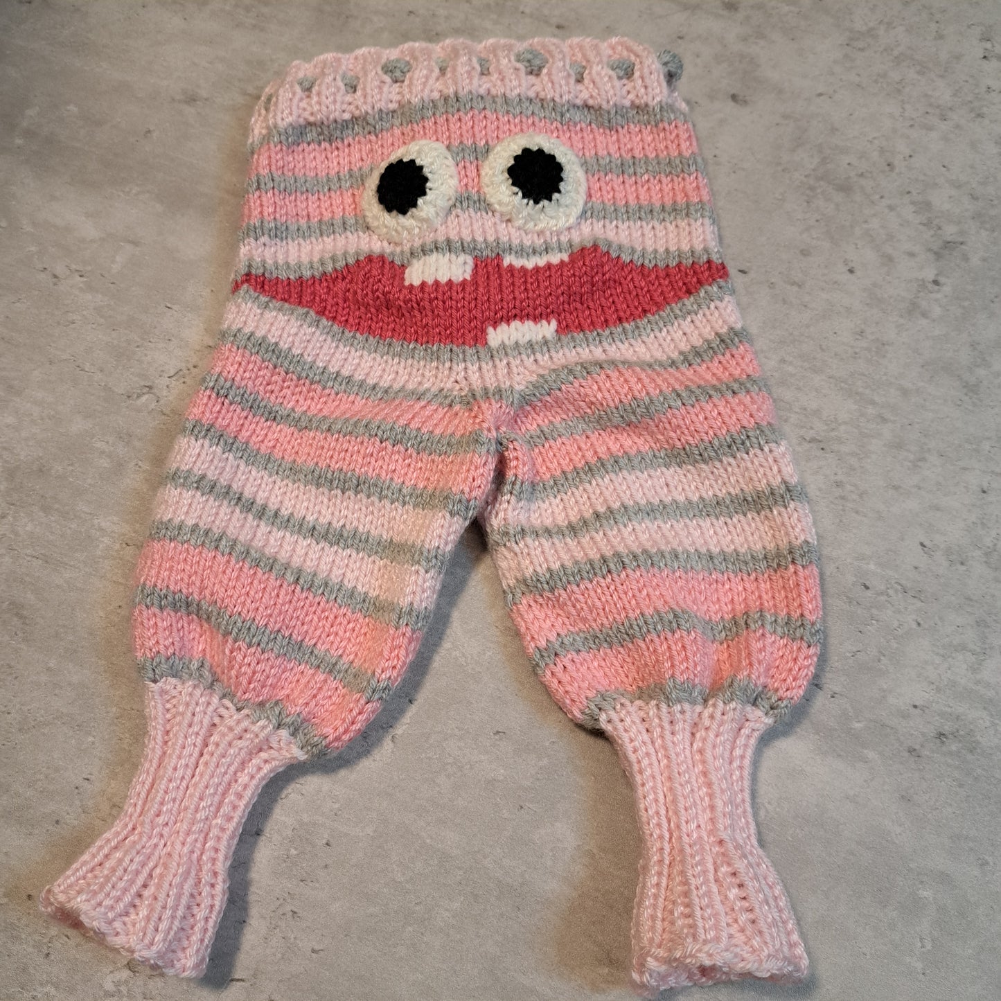 Handknit Monster Pants - 0-3 months size (22-02)