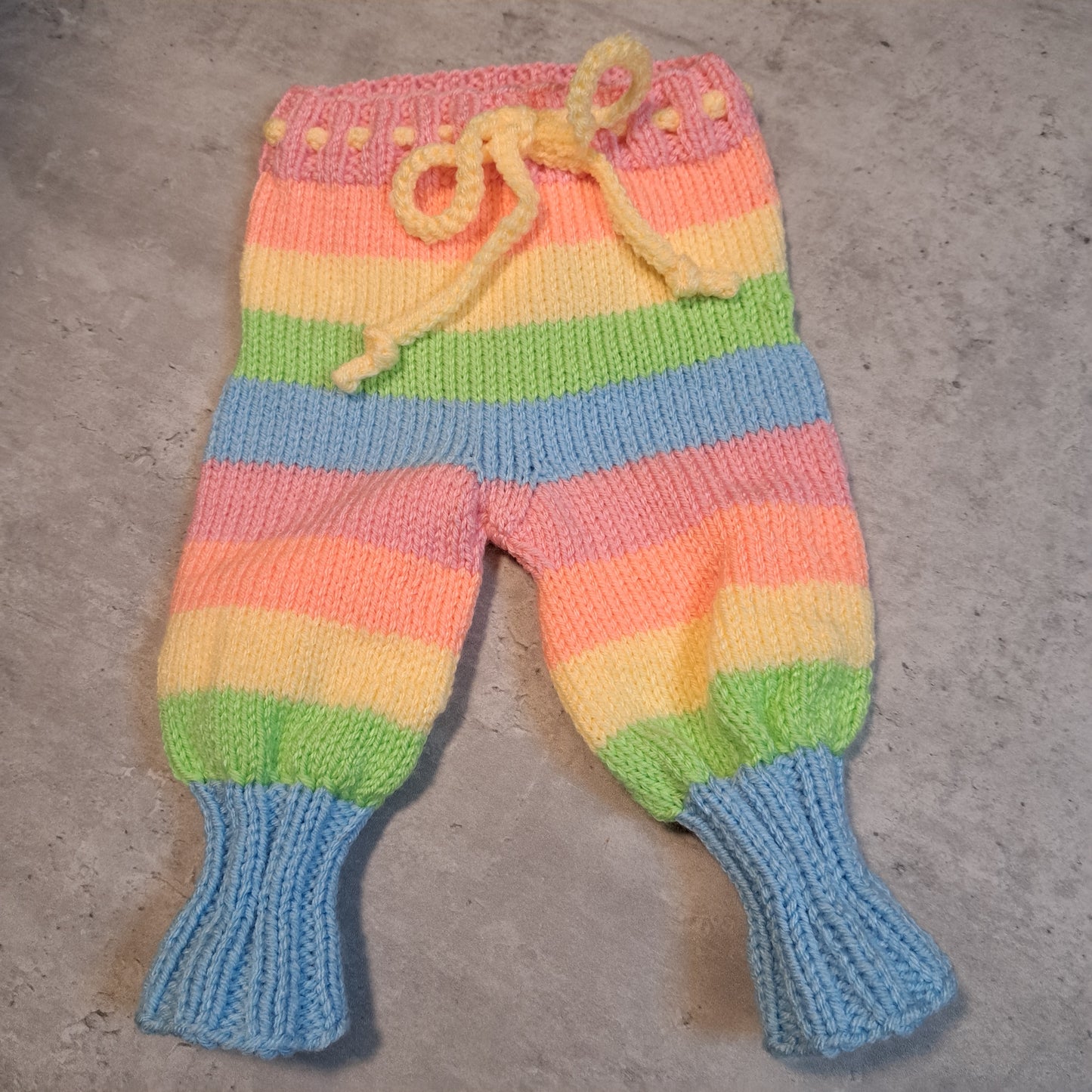 Handknit Monster Pants - 0-3 months size (24-01)