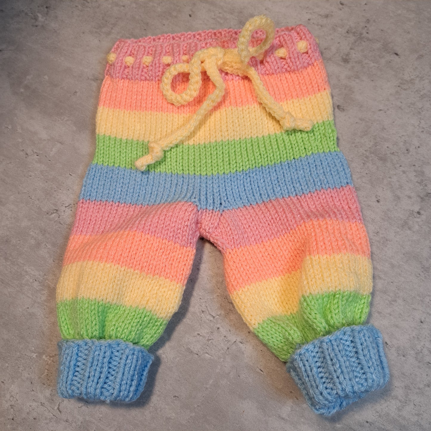 Handknit Monster Pants - 0-3 months size (24-01)