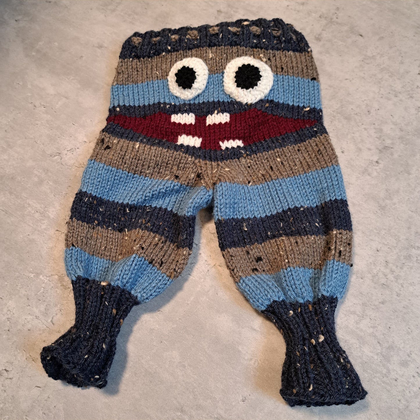 Handknit Monster Pants - 0-3 months size (24-02)