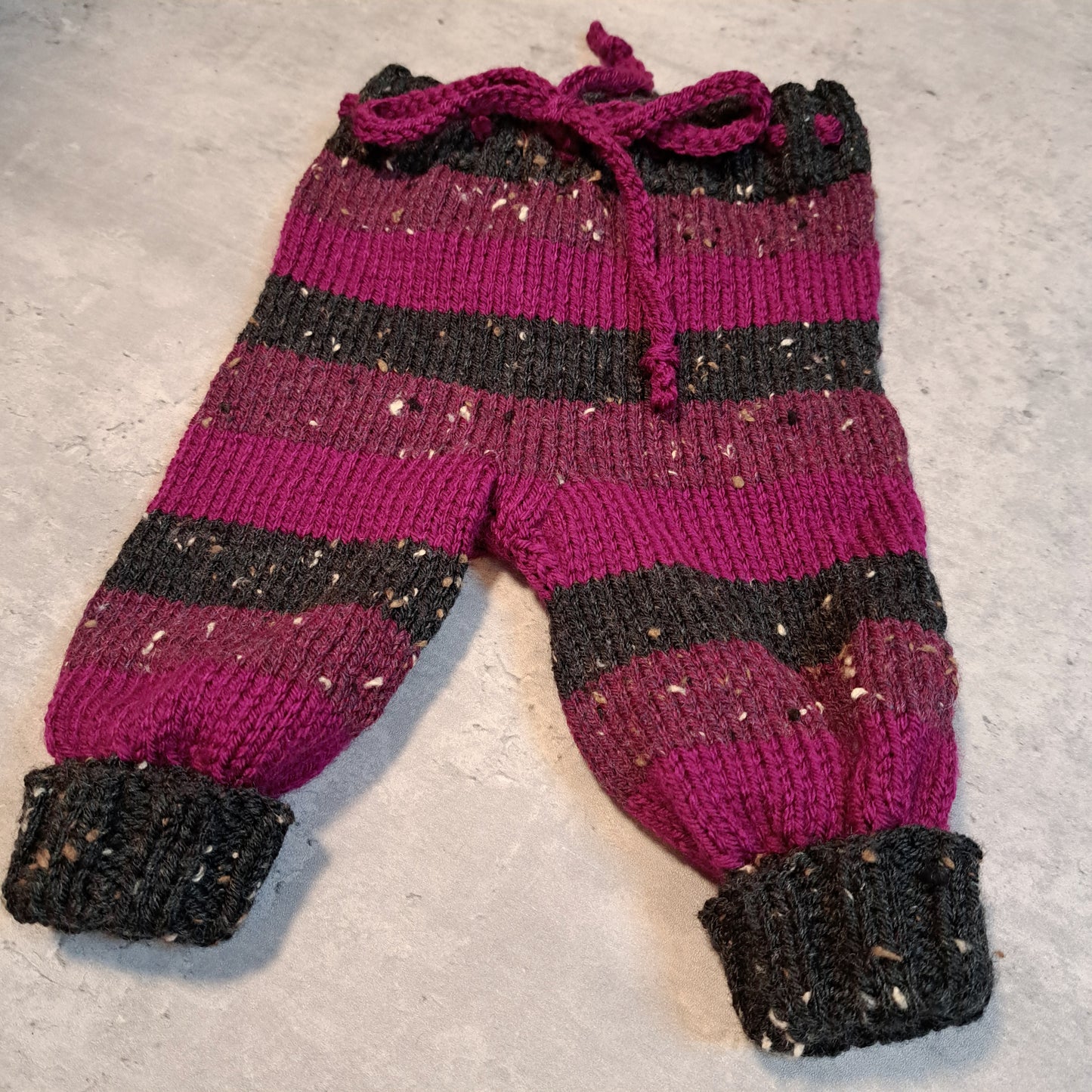 Handknit Monster Pants - 0-3 months size (24-04)