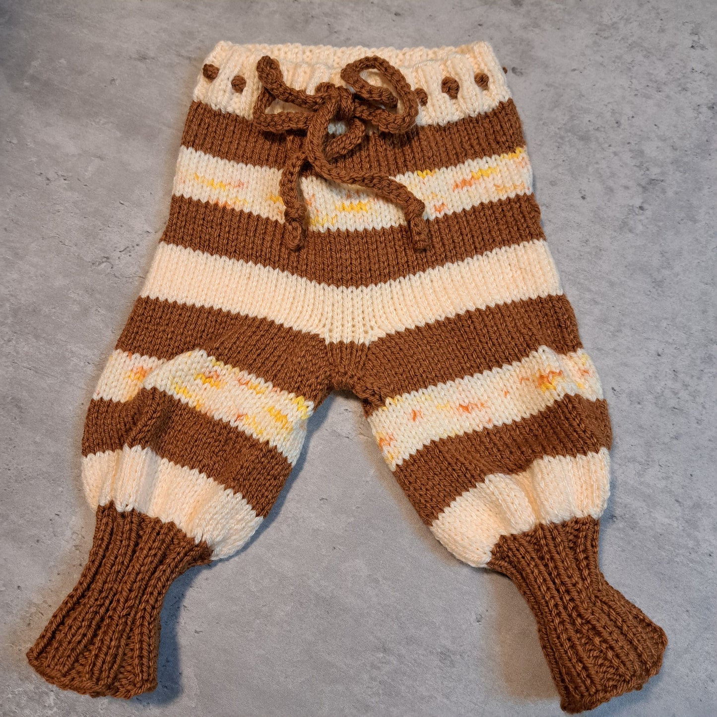 Handknit Monster Pants - 0-3 months size (24-05)