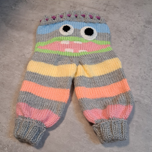 Handknit Monster Pants - 3-6 months size (24-01)