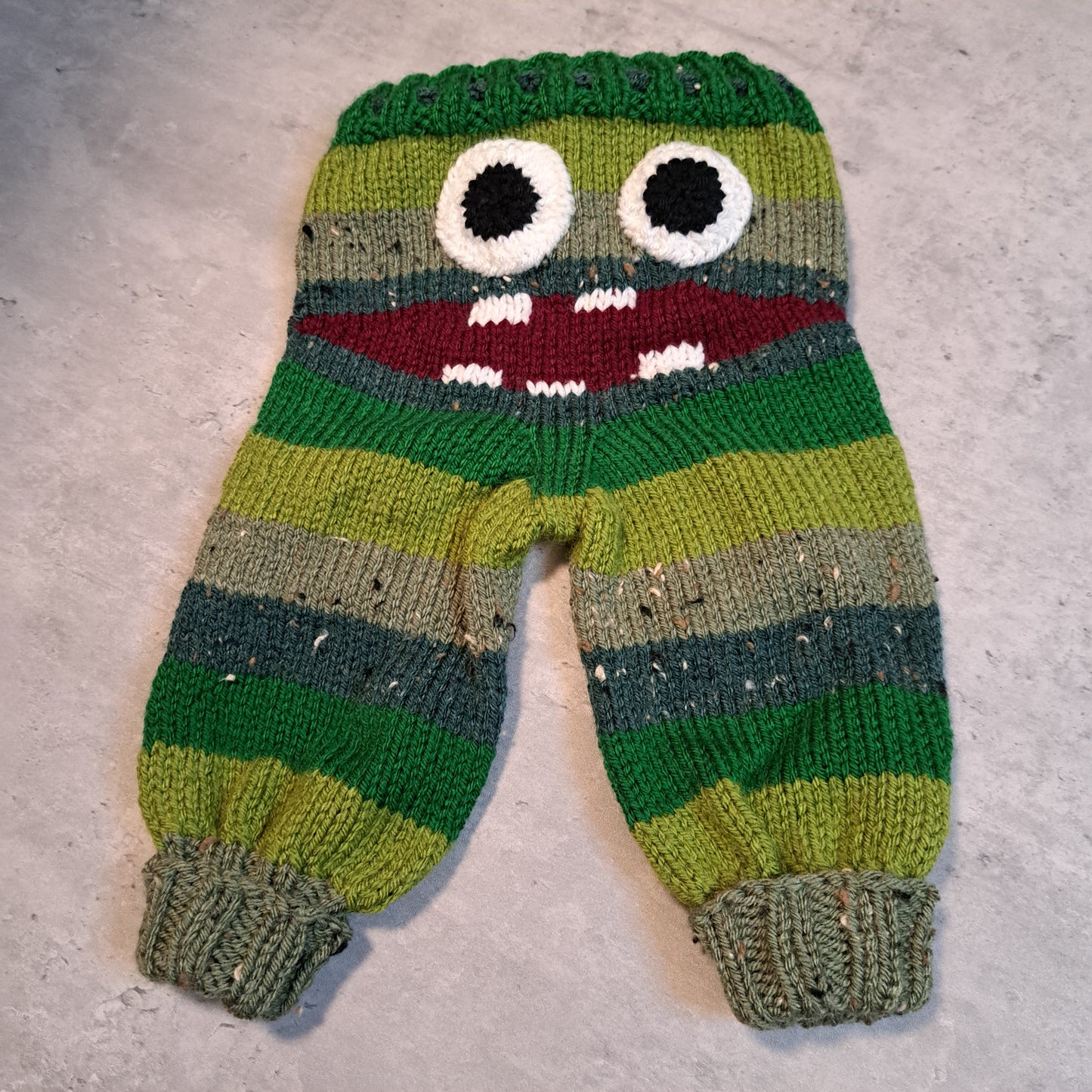 Handknit Monster Pants - 3-6 months size (24-03)