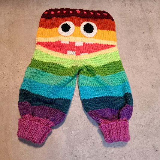 Handknit Monster Pants - 6-9 months size (24-01)