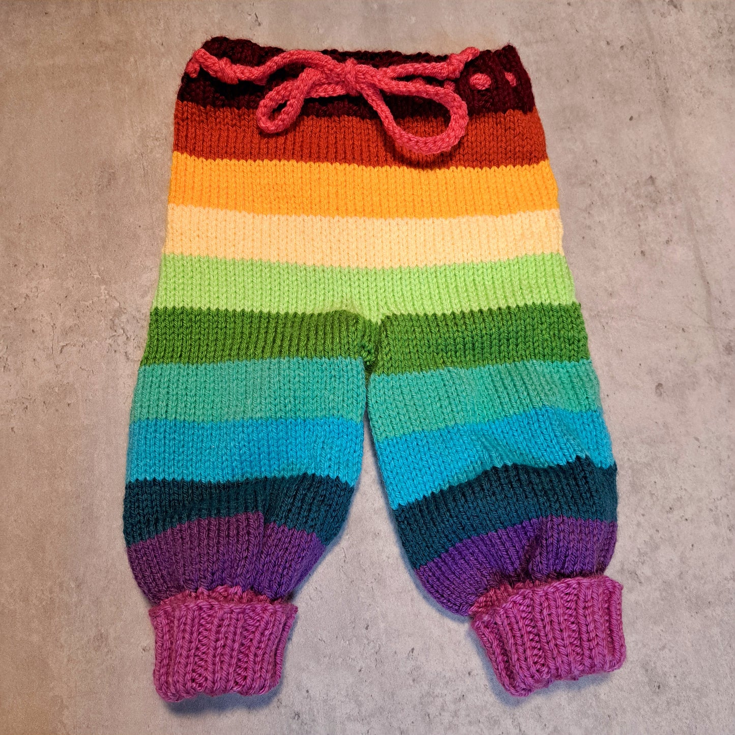 Handknit Monster Pants - 6-9 months size (24-01)