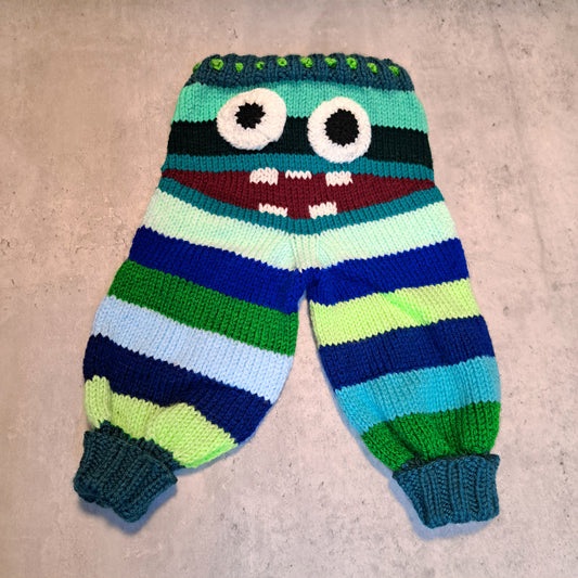 Handknit Monster Pants - 6-9 months size (24-02)