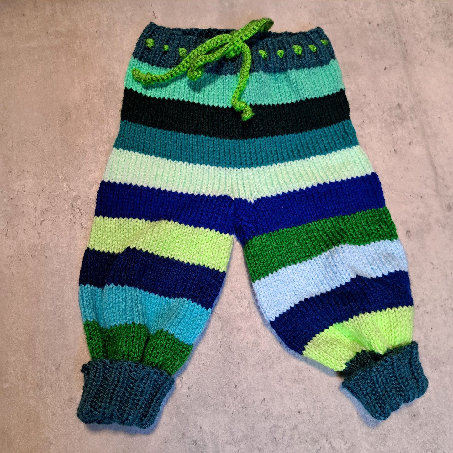 Handknit Monster Pants - 6-9 months size (24-02)