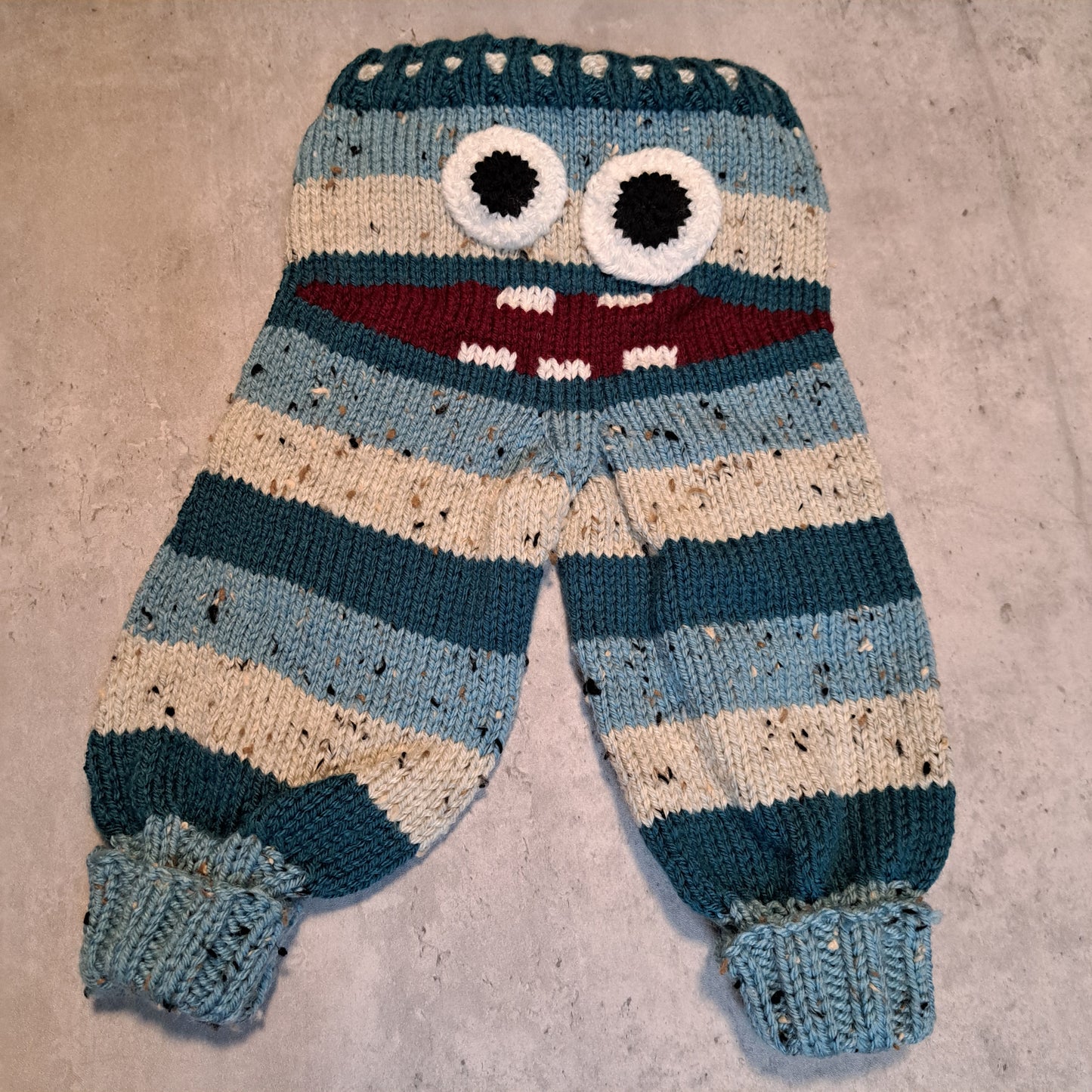 Handknit Monster Pants - 6-9 months size (24-04)