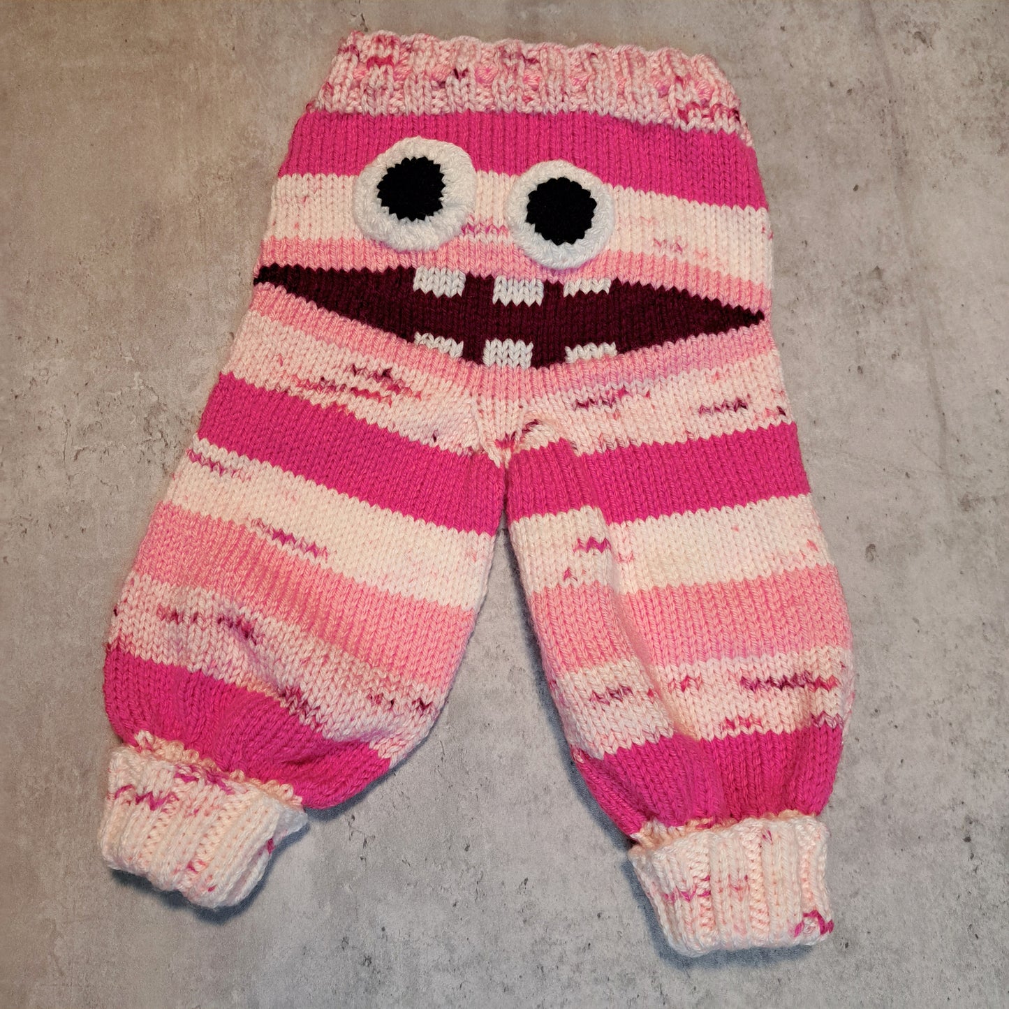 Handknit Monster Pants - 6-9 months size (24-05)