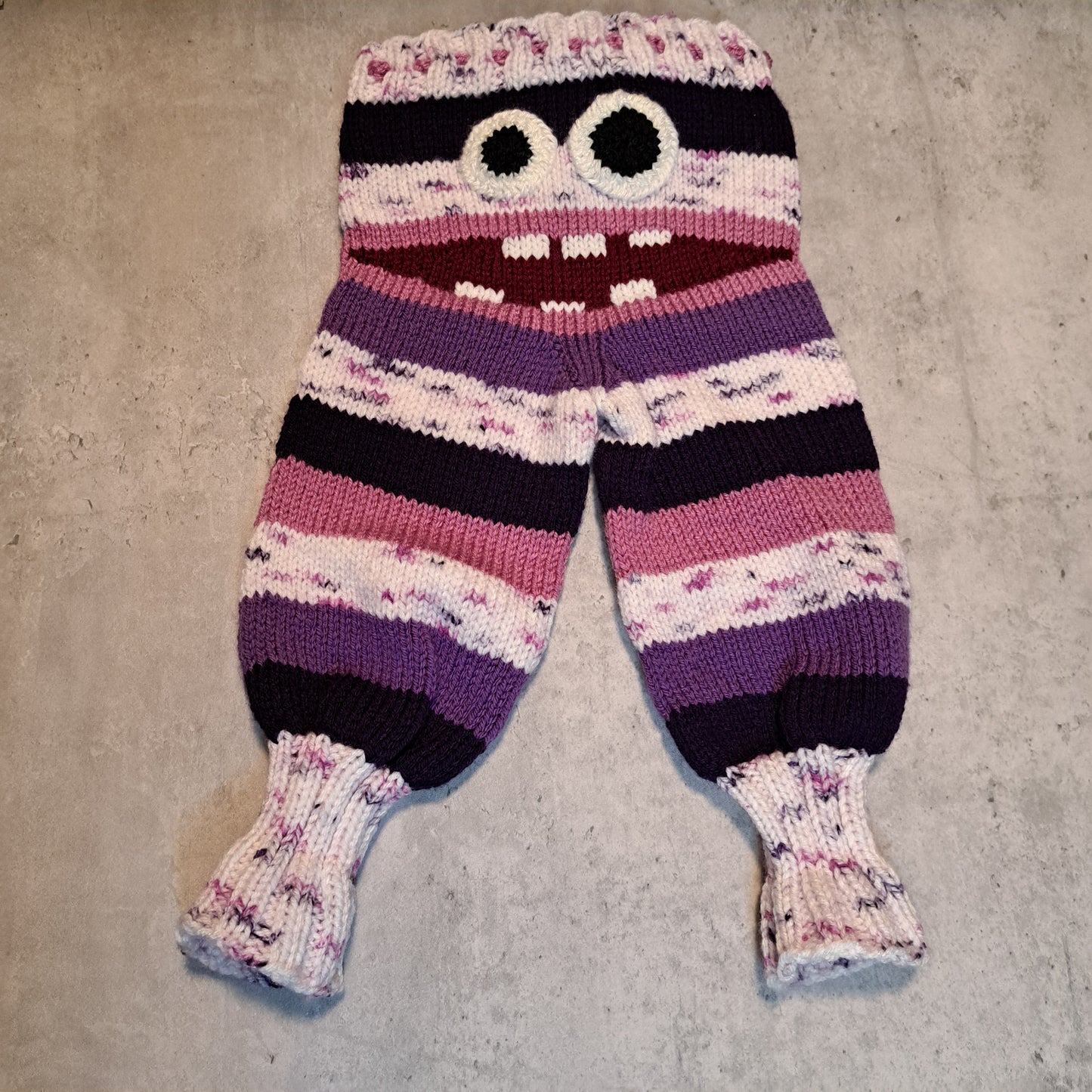 Handknit Monster Pants - 9-12 months size (23-04)