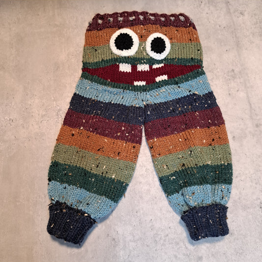 Handknit Monster Pants - 9-12 months size (24-02)