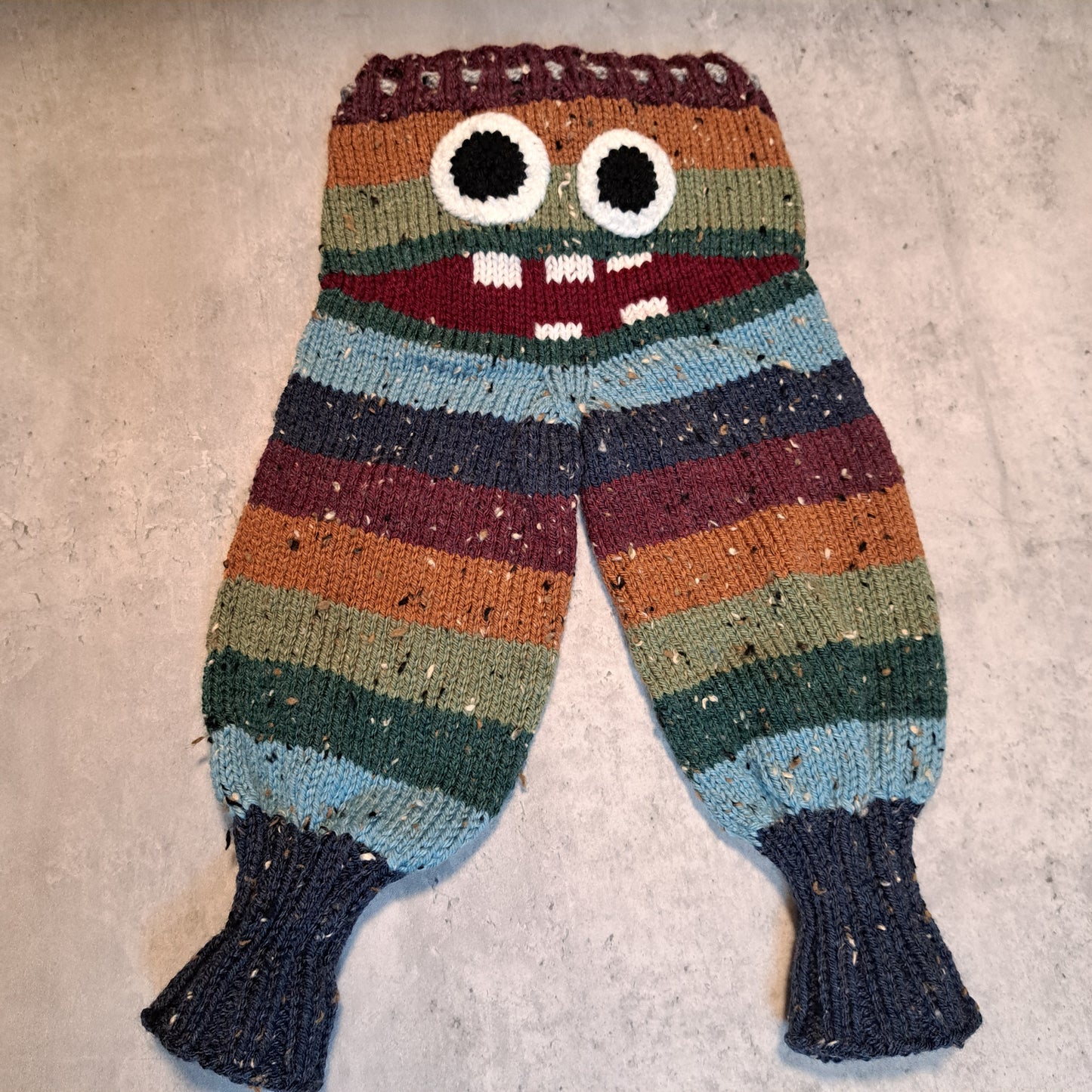 Handknit Monster Pants - 9-12 months size (24-02)