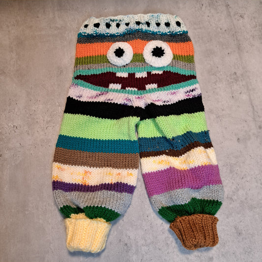 Handknit Monster Pants - 9-12 months size (24-04)