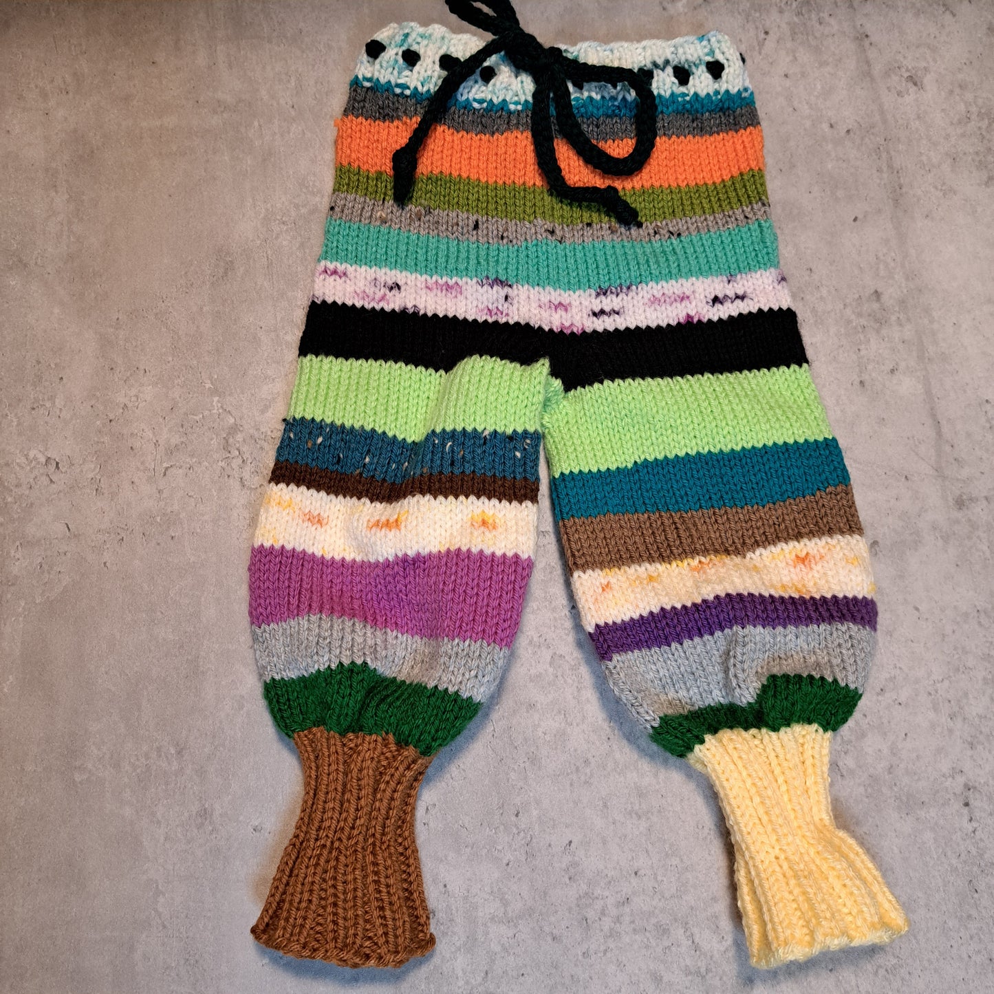 Handknit Monster Pants - 9-12 months size (24-04)