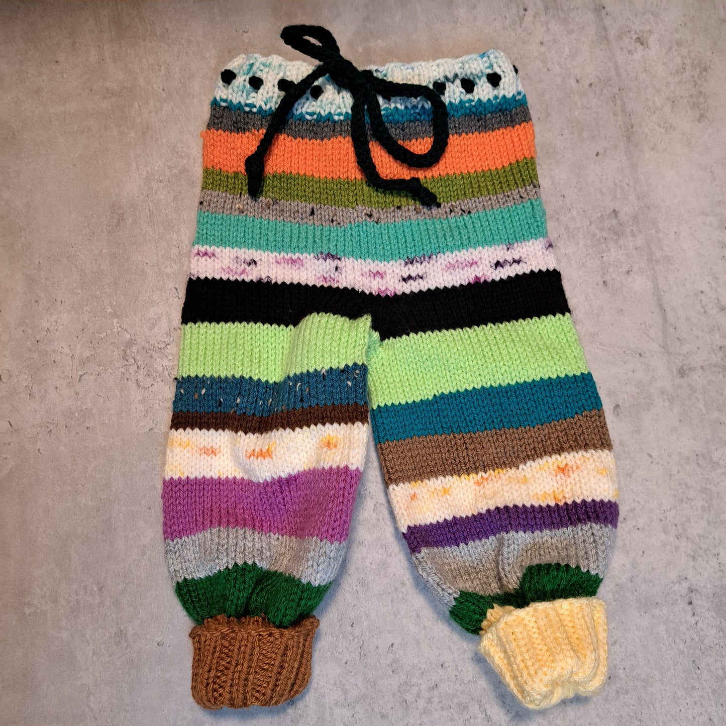 Handknit Monster Pants - 9-12 months size (24-04)