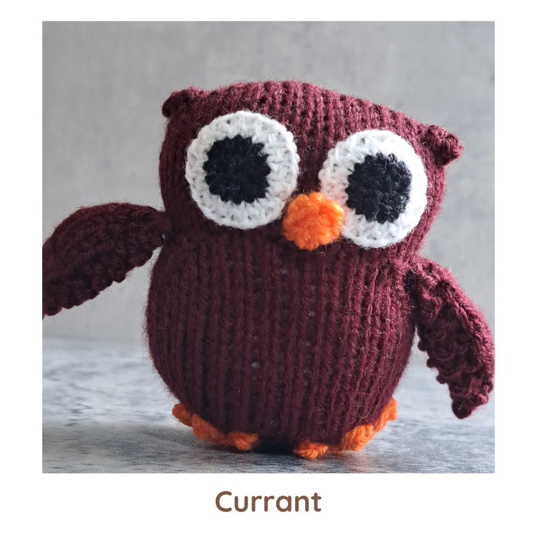 Handknit Owl Toy - Neutrals