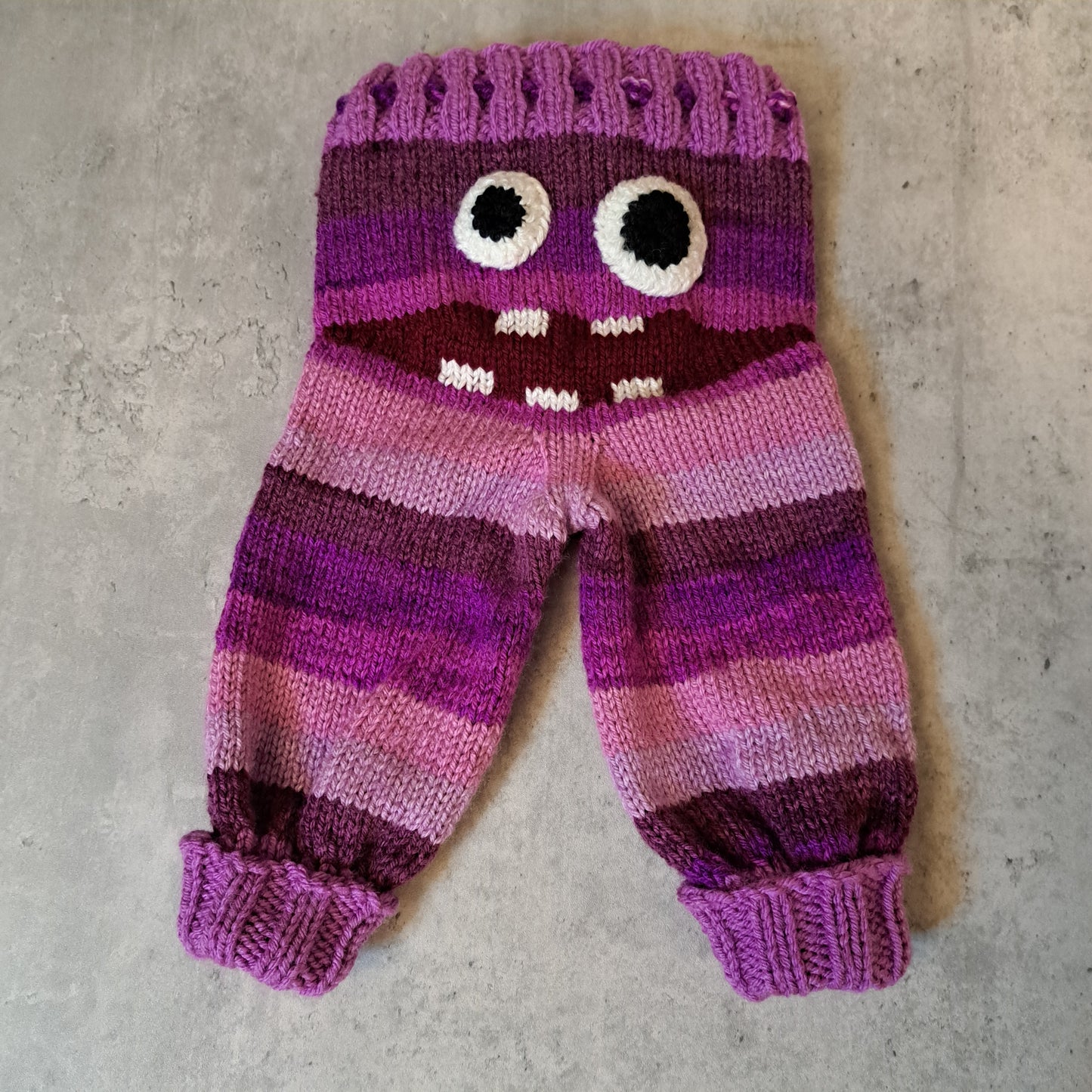 Handknit Monster Pants - 3-6 months size (25-03)