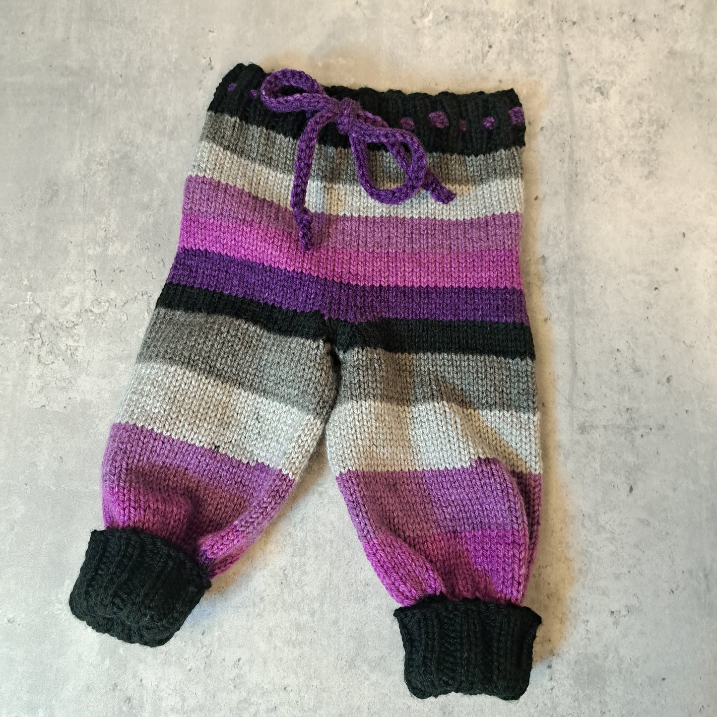 Handknit Monster Pants - 6-9 months size (25-03)