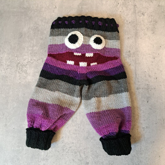 Handknit Monster Pants - 6-9 months size (25-03)