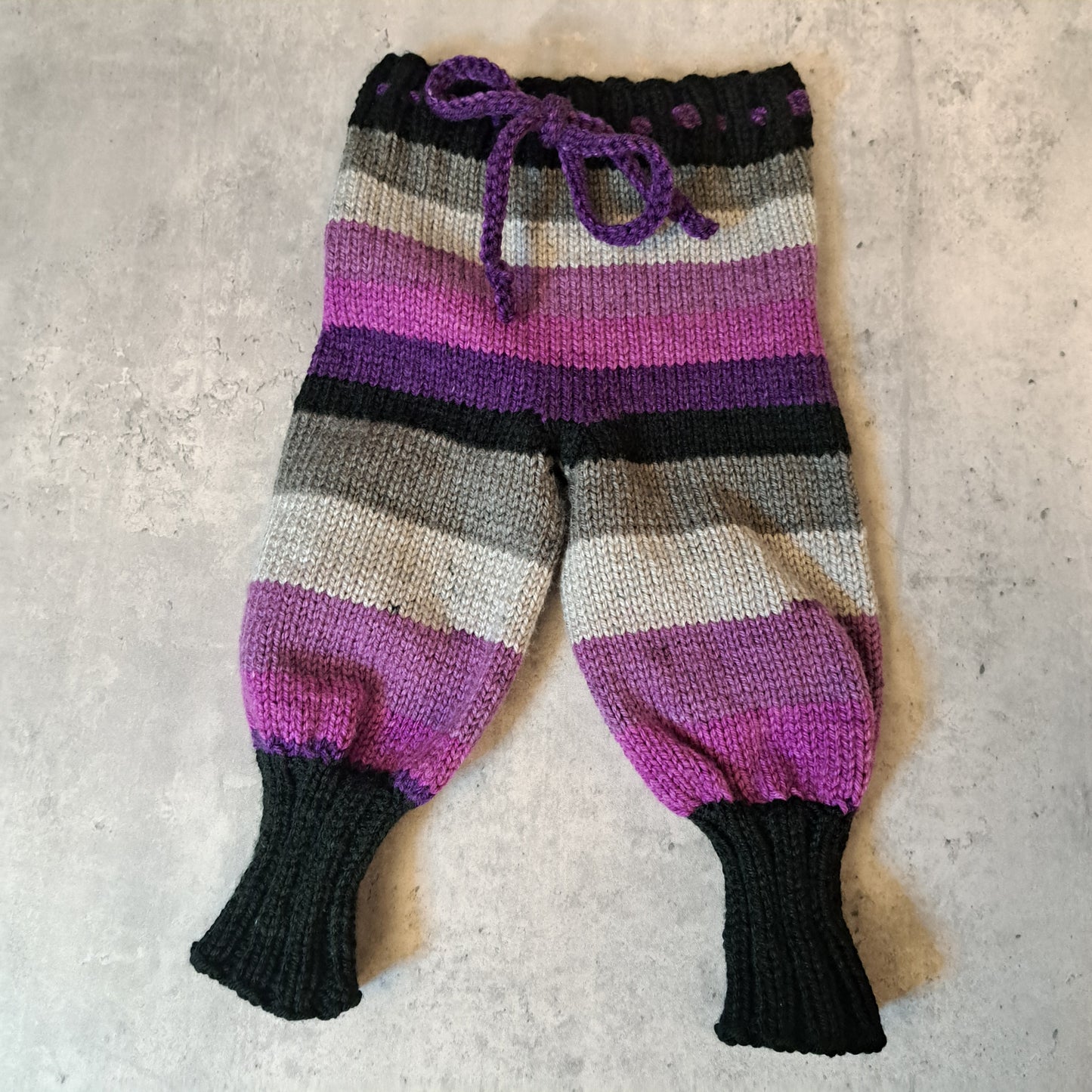 Handknit Monster Pants - 6-9 months size (25-03)