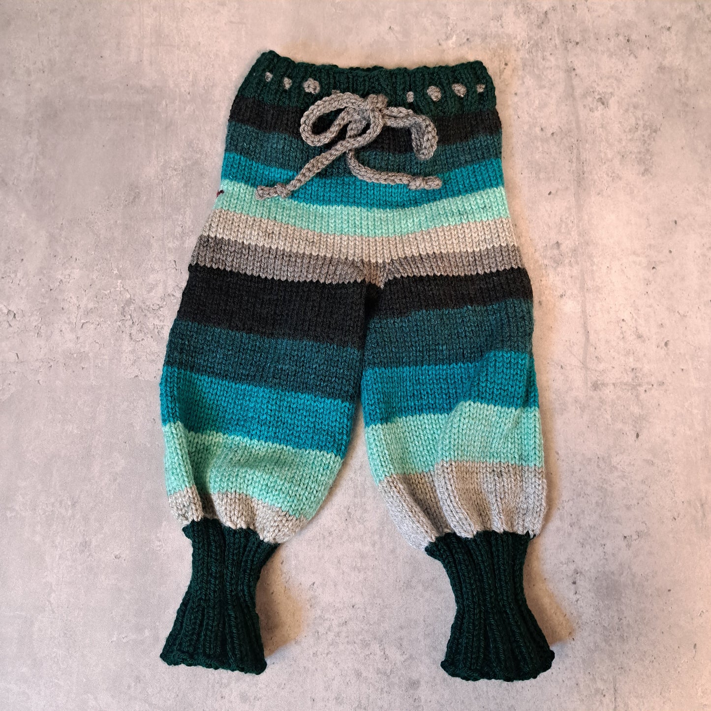 Handknit Monster Pants - 9-12 months size (25-03)