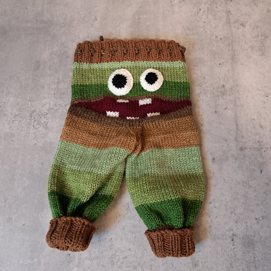 Handknit Monster Pants - 3-6 months size (25-02)