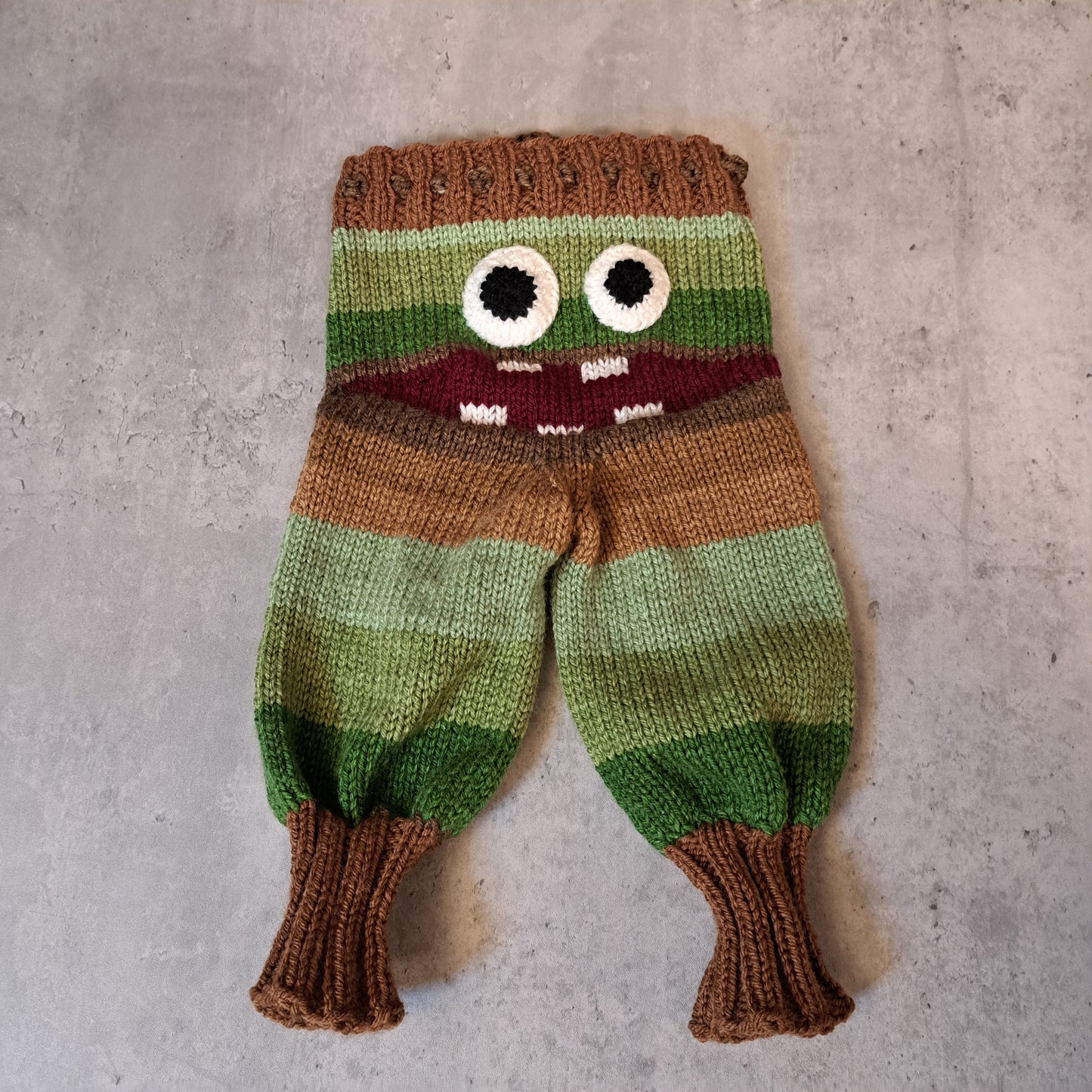 Handknit Monster Pants - 3-6 months size (25-02)