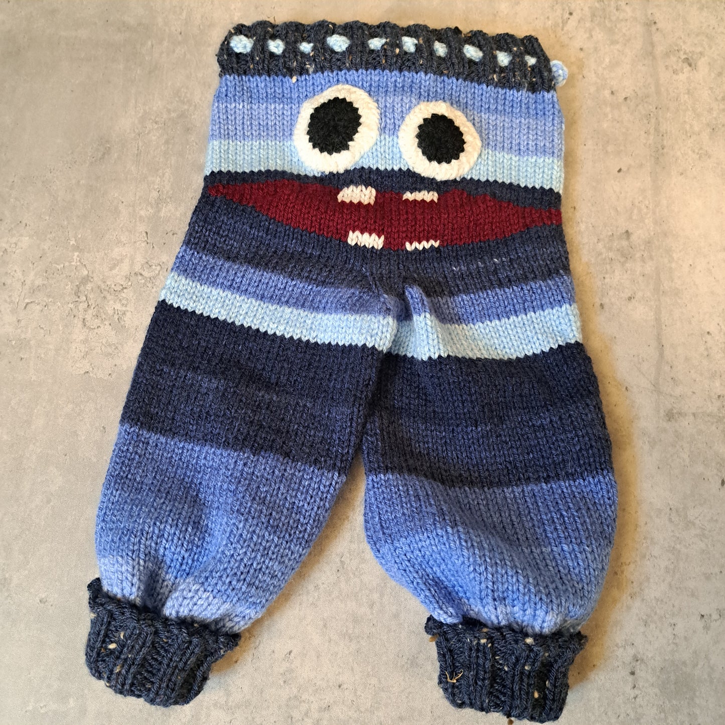 Handknit Monster Pants - 9-12 months size (25-01)