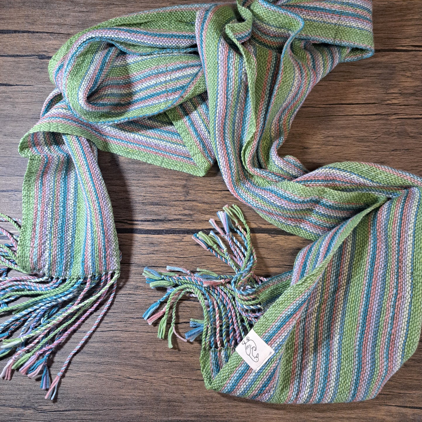 Handwoven Sage Green+ Lightweight Scarf